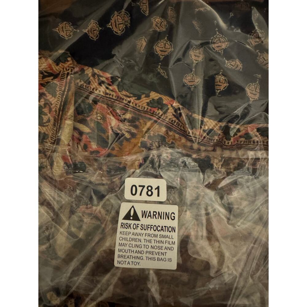 Lucky Brand Women's Navy Short Sleeve Tunic Top Bohemian Hippie Indie Size 1X - Picture 9 of 10